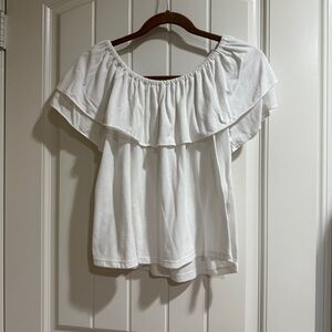 Uniqlo White Off-Shoulder Women's Blouse Top